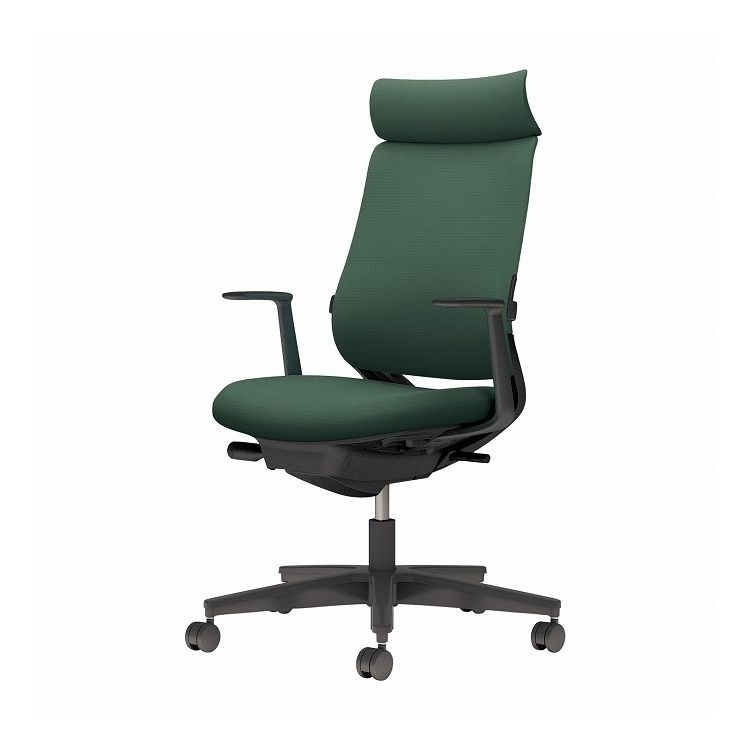 【メーカー直送】 コクヨ オフィスチェア 椅子 イス チェア ミトラ2 L型肘 ランバー付 ブラック ディープグリーン(代引不可)【送料無料】|リコメン堂インテリア館