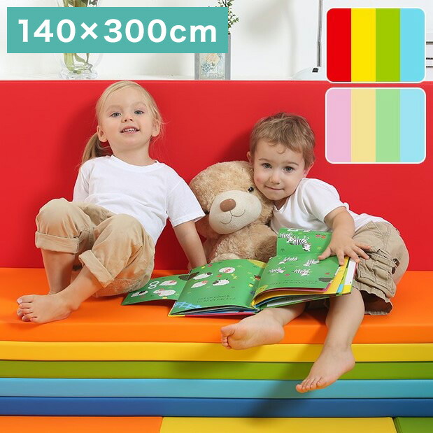 プレイマット 6段 140×300cm 厚さ4cm 防炎 ノンホルム 防音 防水 ベビーマット フロアマット ジョイントマット 床暖房 対応(代引不可)