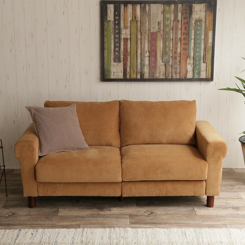 ソファ ソファー ローソファー ローソファ 2人掛け 2p 二人掛け おしゃれ コーデュロイ リビングソファー 一人暮らし 北欧 代引不可 送料無料 Sgcc Bm