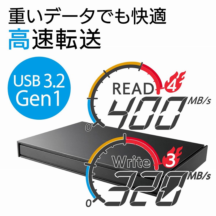 エレコム SSD 500GB 外付け ポータブル USB3.2(Gen1) 耐衝撃 耐振動 ブラック  ESD-EJ0500GBKR(代引不可)【送料無料】｜リコメン堂インテリア館