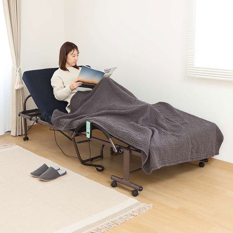 折たたみ電動ベッド 高床タイプ FU-05-5H 電動ベッド ベッド 寝室 折りたたみ 高床(代引不可)【送料無料】