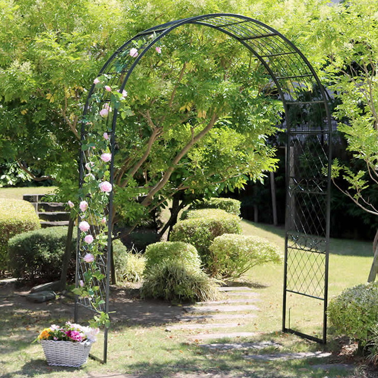 楽天市場 ワイドアイアンアーチ ヨーロッピアン ガーデン ガーデニング おしゃれ フレンチ 北欧 庭園 アンティーク 代引不可 送料無料 リコメン堂インテリア館