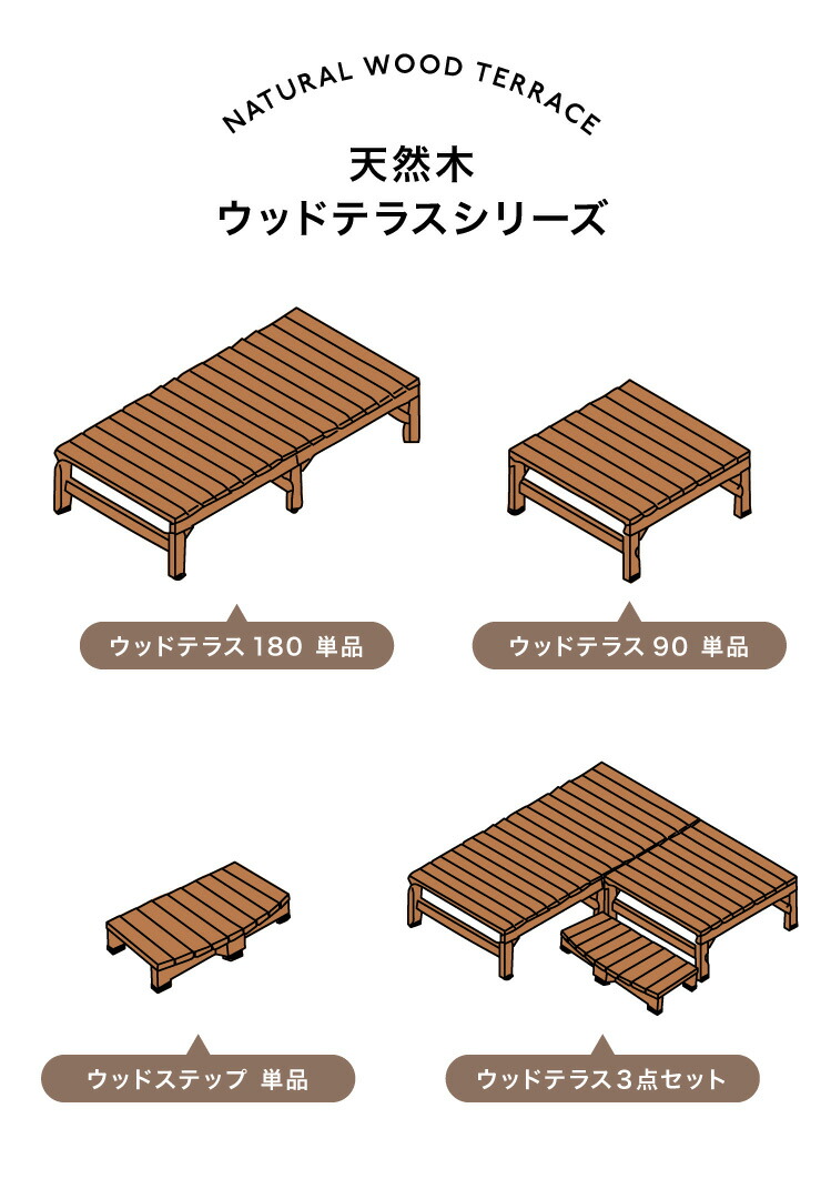 ウッドテラス 90 天然木 90cm単品 縁台 濡れ縁 ステップ おしゃれ Diy 庭 ガーデニング ウッドデッキ 代引不可 送料無料 Rvcconst Com