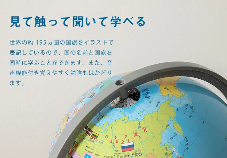 地球儀レイメイ藤井しゃべる国旗付き地球儀トイ25径全回転OYV403音声機能子供用学習自由研究全回転25cm【あす楽対応】【送料無料】