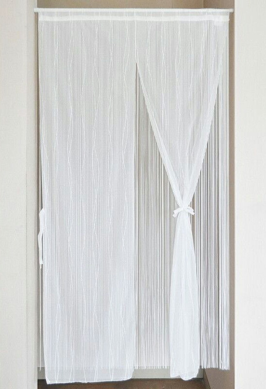 のれん 85cm×170cm ハイゲージレース 二重のれん 目隠し 暖簾 リボン付き 日本製 国産 和風 洋風 シック エレガント 間仕切り(代引不可)【送料無料】