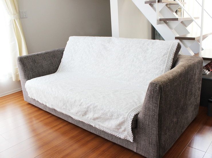 ソファーカバー 160cm×150cm 3人掛け用 綿混ジャガードレース 3pソファ キルトソファカバー 国産 日本製 北欧 おしゃれ(代引不可)【送料無料】【smtb-f】