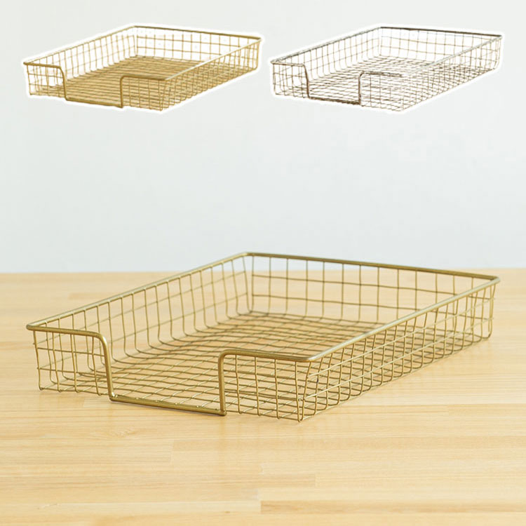 楽天市場】ペーパートレー ワイヤートレー バスケット 収納 雑貨