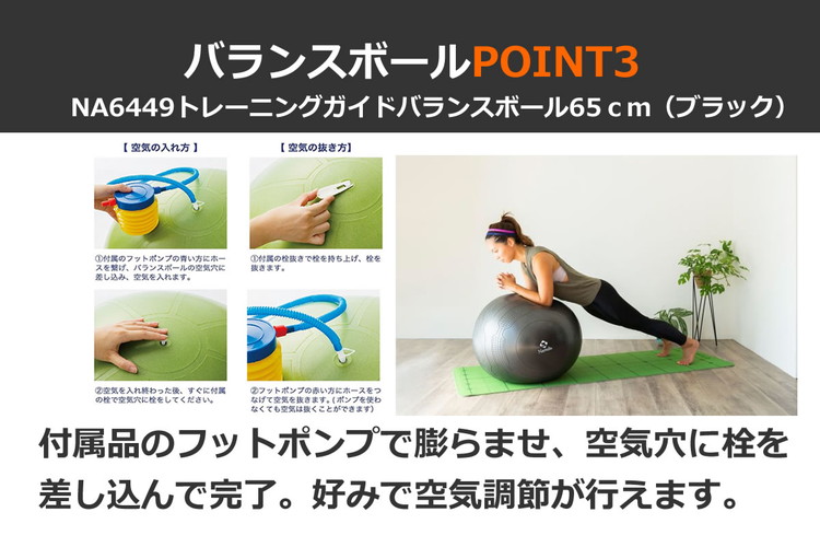 市場 Namala ストレッチ スポーツ ヨガ 体操 運動 トレーニングガイド付き エクササイズ ピラティス 65cm ヨーガ バランスボール