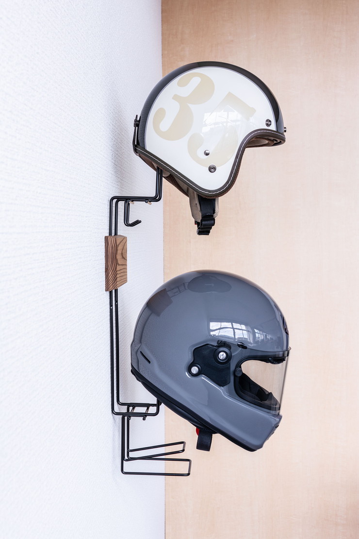 楽天市場 ヘルメットハンガー バイク ヘルメット 日本製 収納 ホルダー フック 取付簡単 キーフック グローブホルダー 壁面 Ays33hm リノ 代引不可 送料無料 リコメン堂インテリア館
