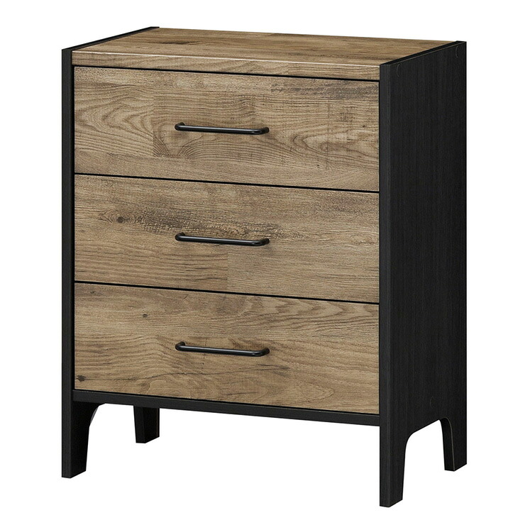 白井産業 日本製 チェスト ビエンテージ 日本製 収納 箪笥 たんす かっこいい 男前 おしゃれ 三段 3段 ラック 引き出し付き 取っ手付き 1梱包(代引不可)【送料無料】 14,850円