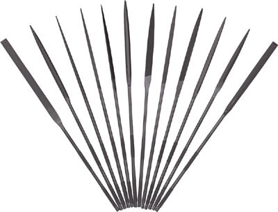 ツボサン 精密ヤスリ 12本組セット【ST01256T】(研削研磨用品・ヤスリ)【送料無料】｜リコメン堂インテリア館