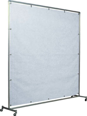 吉野 火花用衝立アルミパイプ 2×2 単体キャスター【YS-22SC-A】(溶接用品・溶接遮光フェンス)【送料無料】