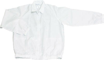 ブラストン ジャケット（衿付）－白－ＬＬ【BSC-41001-W-LL】(理化学・クリーンルーム用品・クリーンルーム用ウェア)【送料無料】