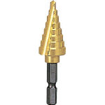 ＴＲＵＳＣＯ 六角軸ステップドリル 2枚刃チタンコーティング 4～18ｍｍ【NMS-18G】(穴あけ工具・ステップドリル)【送料無料】