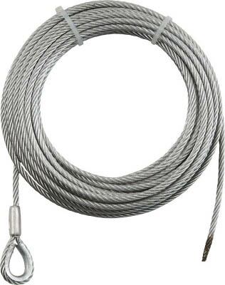 ＴＲＵＳＣＯ 手動ウインチ用ワイヤーΦ6Ｘ20ｍ用（シンブル入ロック加工）【WWS6-20】)【送料無料】 8,108円