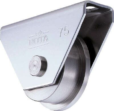 ヨコヅナ ロタ・ステン重量戸車 75ｍｍ トロ型【WBS-0757】(建築金物・工場用間仕切り・戸車)【送料無料】