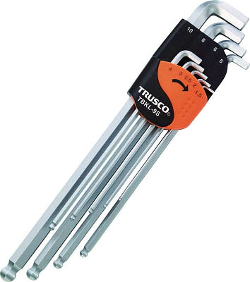 ＴＲＵＳＣＯ ボールポイント六角棒レンチ 首下ショートロングタイプ 9本セット【TBKL-9S】【送料無料】