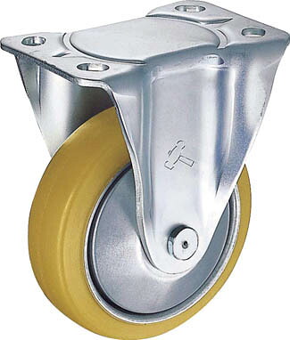 ハンマー Ｓシリーズ520タイプ固定ウレタンＢ車125ｍｍ【520SR-URB125-BAR01】(キャスター・プレート式ウレタン車)【送料無料】