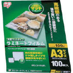 ＩＲＩＳ ラミネートフィルム Ａ3サイズ 100枚入 片面マット100μ【LZM-A3100】(ＯＡ・事務用品・ラミネーター)【送料無料】