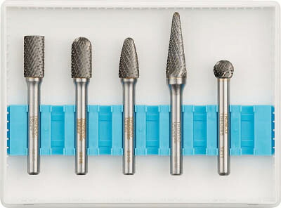 ＴＲＵＳＣＯ 超硬バーセットＣシリーズ 軸6ｍｍ 刃径9．5ｍｍ 5本セット【TB-C095-5S】(研削研磨用品・超硬バー)【送料無料】｜リコメン堂インテリア館 9,949円