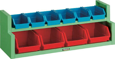 TRUSCO コンテナラックセット 875×285×310【TC-200N】(工場用保管設備・コンテナラック)【送料無料】|リコメン堂インテリア館