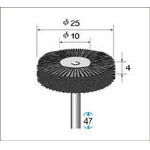 ナカニシ 毛ブラシ豚毛 特厚タイプ 10本入【50136】(電動工具・油圧工具・マイクログラインダー)【送料無料】