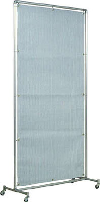 吉野 火花用衝立アルミパイプ 1×2 単体キャスター【YS-12SC-BW】(溶接用品・溶接遮光フェンス)【送料無料】