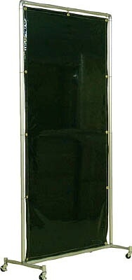吉野 遮光フェンスアルミパイプ 1×2 単体キャスター ダークグリーン【YS-12SC-DG】(溶接用品・溶接遮光フェンス)【送料無料】