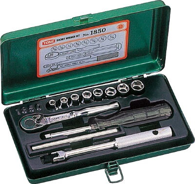 ＴＯＮＥ ソケットレンチセット 12ｐｃｓ【1850】(レンチ・スパナ・プーラ・ソケットレンチセット)【送料無料】