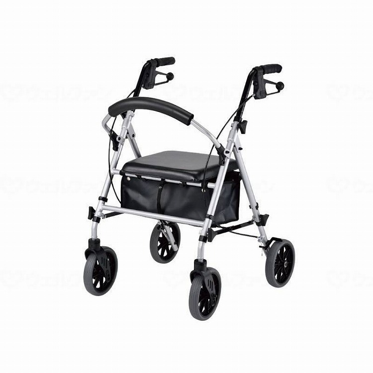 ウェルケアバンク 四輪歩行補助車 newあゆむくん Mサイズ シルバー M 578011_830_M(代引不可)【送料無料】|リコメン堂インテリア館