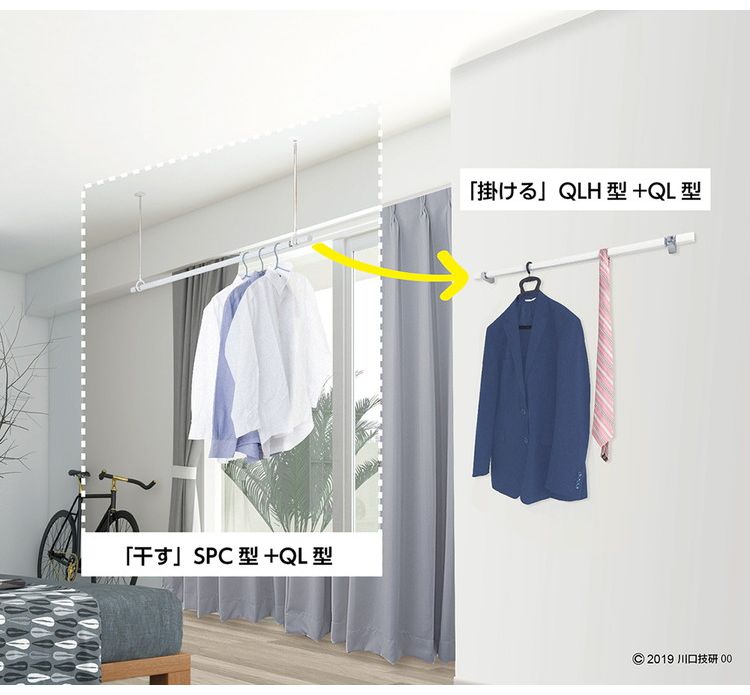 SALE／77%OFF】 天井付け室内物干し金物 物干し竿専用フックセット ホスクリーン HQSS-15 川口技研 fucoa.cl