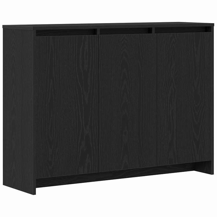 vidaXL サイドボード ブラック 102 x 33 x 75 cm エンジニアリングウッド 家具 キャビネット&収納 サイドボード