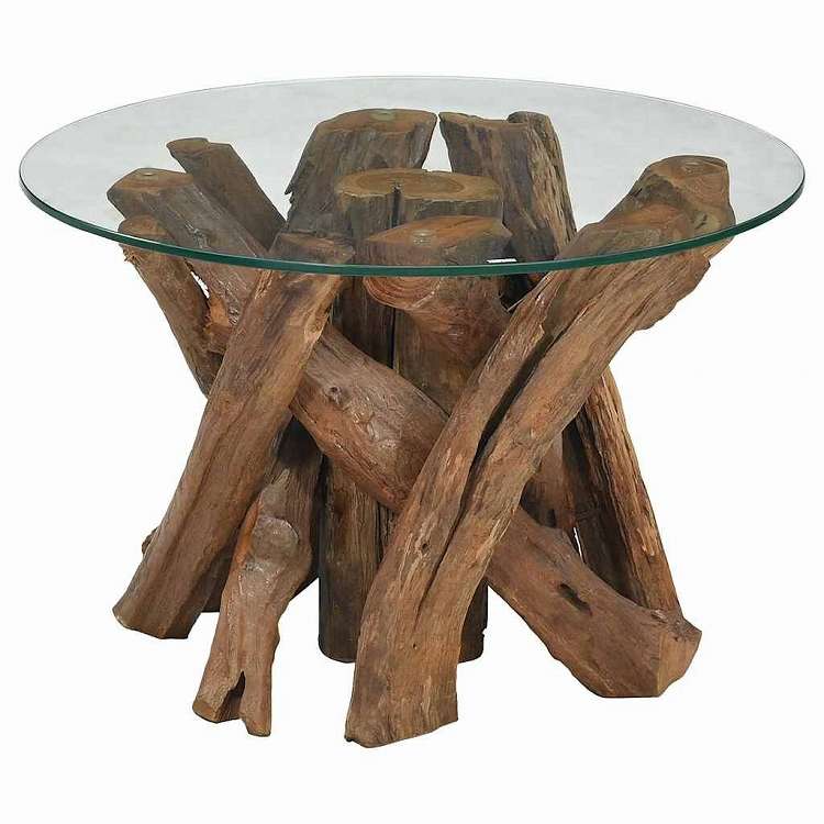 vidaXL コーヒーテーブル チーク無垢 流木 60 cm 家具 テーブル アクセントテーブル コーヒーテーブル