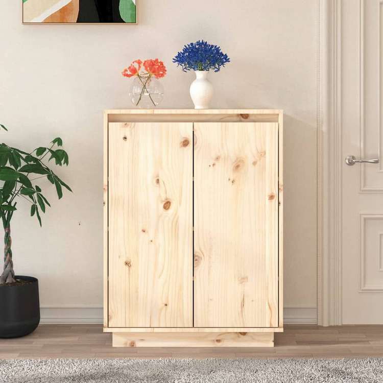 vidaXL シューズキャビネット 60x35x80 cm 無垢のパイン材ホーム&ガーデン 家事用品 収納&オーガナイザー 衣類・ワードローブ収納 シューズラック・整理収納(代引不可)