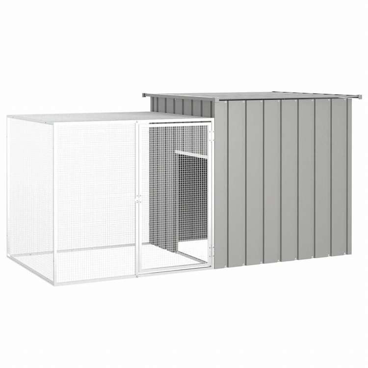 vidaXL チキンケージ グレー 200x91x100 cm 亜鉛メッキ鋼Animals & Pet Supplies ペット用品 小動物用品 小動物 飼育・ケージ(代引不可)