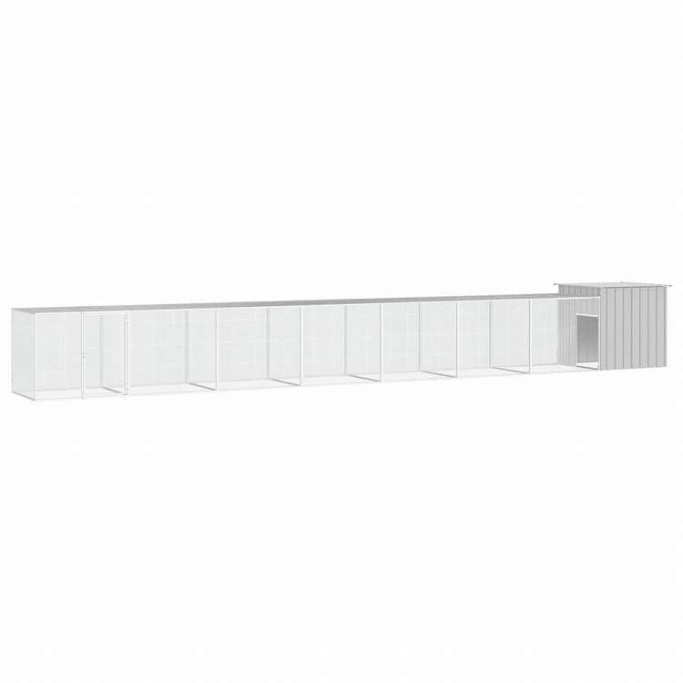 vidaXL チキンケージ グレー 700x91x100 cm 亜鉛メッキ鋼動物&ペット用品 ペット用品 小動物用品 小動物 飼育・ケージ(代引不可)｜リコメン堂インテリア館