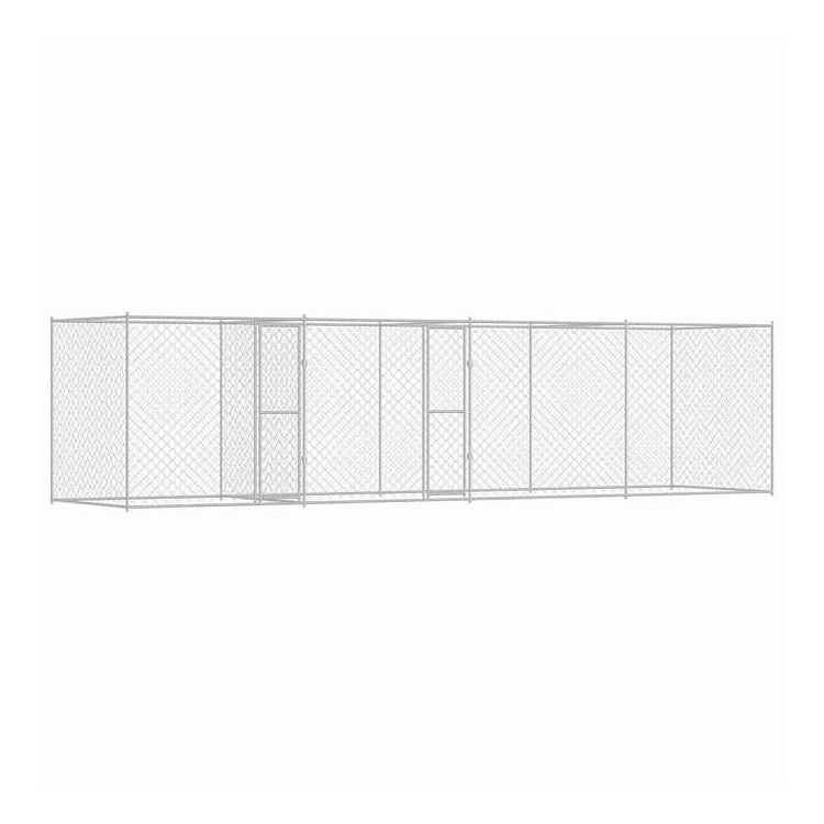 vidaXL 犬用ケージ シルバー 800 x 200 x 200 cm 亜鉛めっき鋼 動物&ペット用品 ペット用品 犬用品 犬小屋・ドッグラン(代引不可)｜リコメン堂インテリア館