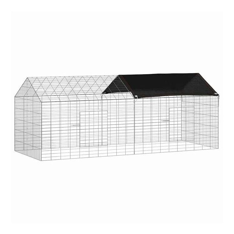 vidaXL ウサギケージ シルバー 400 x 78 x 78 cm 亜鉛めっき鋼 動物&ペット用品 ペット用品 小動物用品 小動物 飼育・ケージ(代引不可)【送料無料】 7,400円