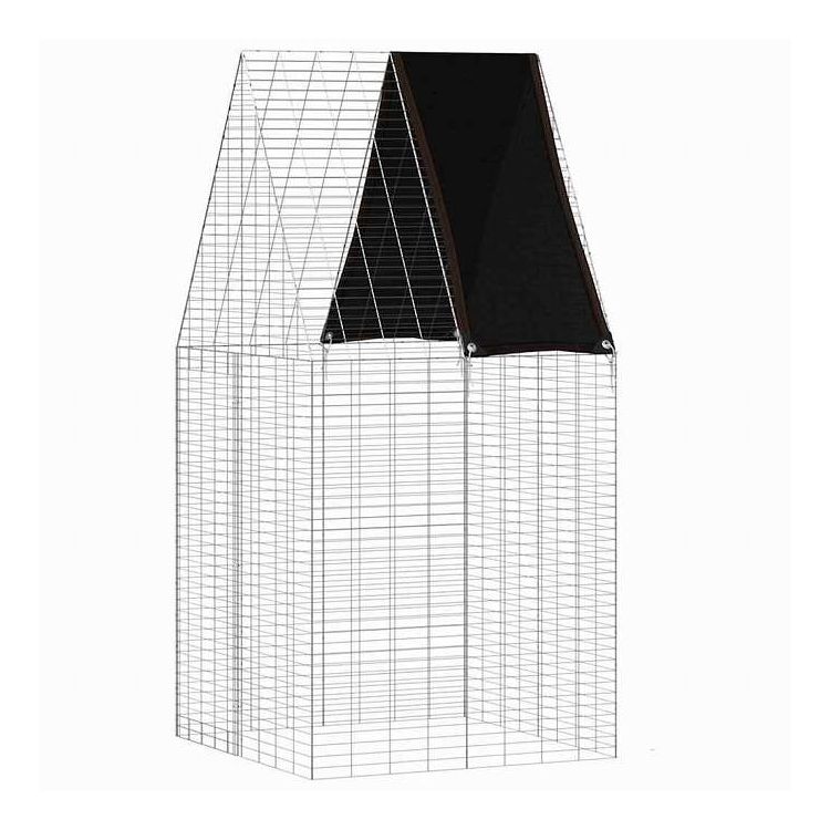 vidaXL ウサギケージ シルバー 100 x 100 x 210 cm 亜鉛めっき鋼 動物&ペット用品 ペット用品 小動物用品 小動物 飼育・ケージ(代引不可)【送料無料】