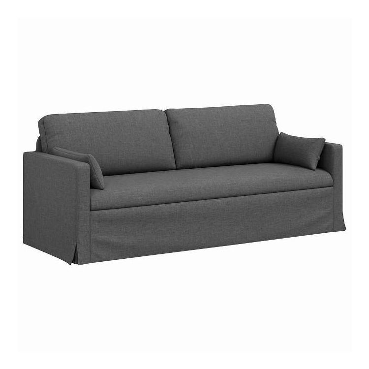 vidaXL ソファ ダークグレー 198 x 78 x 80 cm 布 家具 ソファ(代引不可)|リコメン堂インテリア館