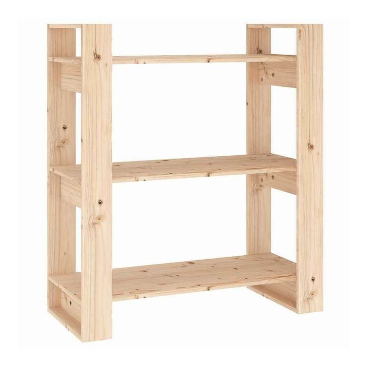 vidaXL ブックキャビネット/ルームディバイダー 80x35x91 cm 無垢材パイン材 家具 棚 本棚・オープンラック(代引不可)【送料無料】 7,966円