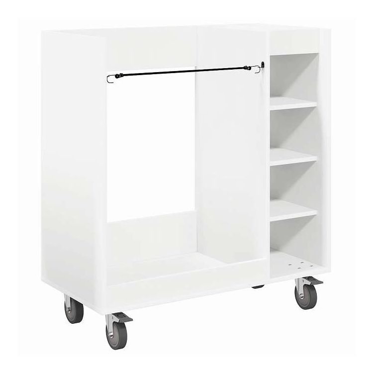 vidaXL ゴルフキャビネット ホイール付き 無地 ホワイト 90 x 45 x 98 cm スポーツグッズ アウトドアレクリエーション ゴルフ ゴルフバッグアクセサリ(代引不可)【送料無料】