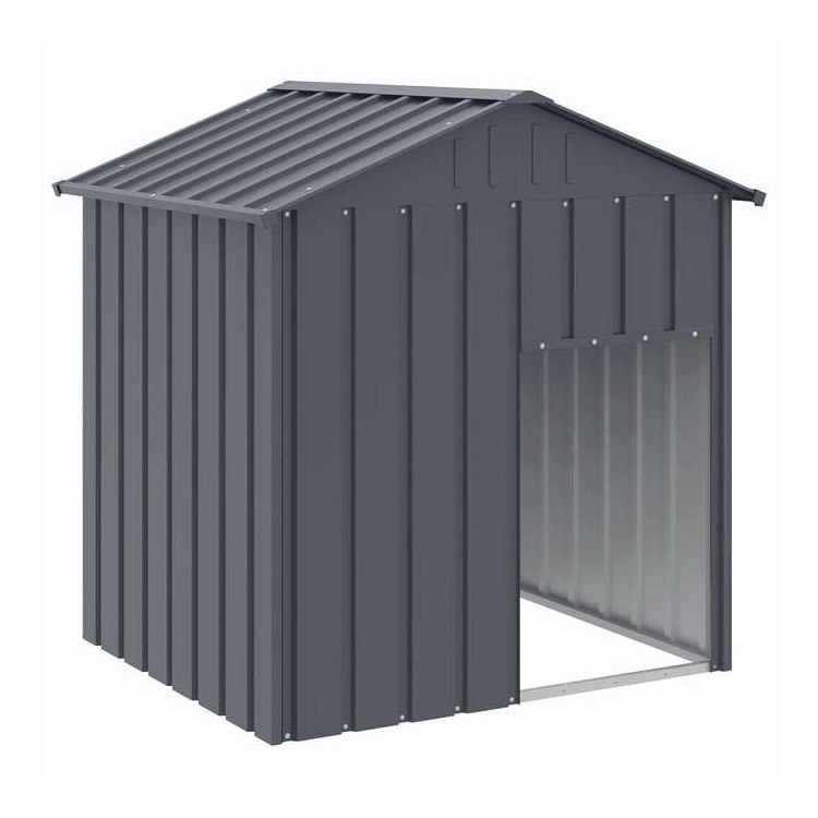 vidaXL 犬小屋 屋根付き アンスラサイト 117x103x123 cm 亜鉛メッキ鋼 動物&ペット用品 ペット用品 犬用品 ドッグハウス(代引不可)【送料無料】