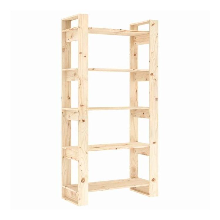vidaXL ブックキャビネット/ルームディバイダー 80x35x160 cm 無垢材 家具 棚 本棚・オープンラック(代引不可)【送料無料】