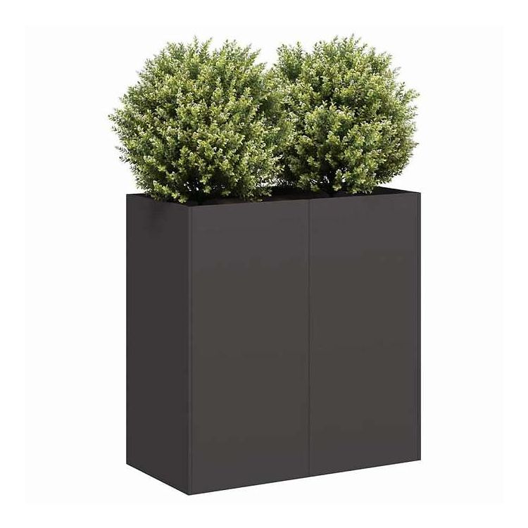 vidaXL プランター ブラック 80x40x80 cm 冷間圧延鋼 ホーム&ガーデン 芝&ガーデン ガーデニング 鉢植え・プランター(代引不可)【送料無料】