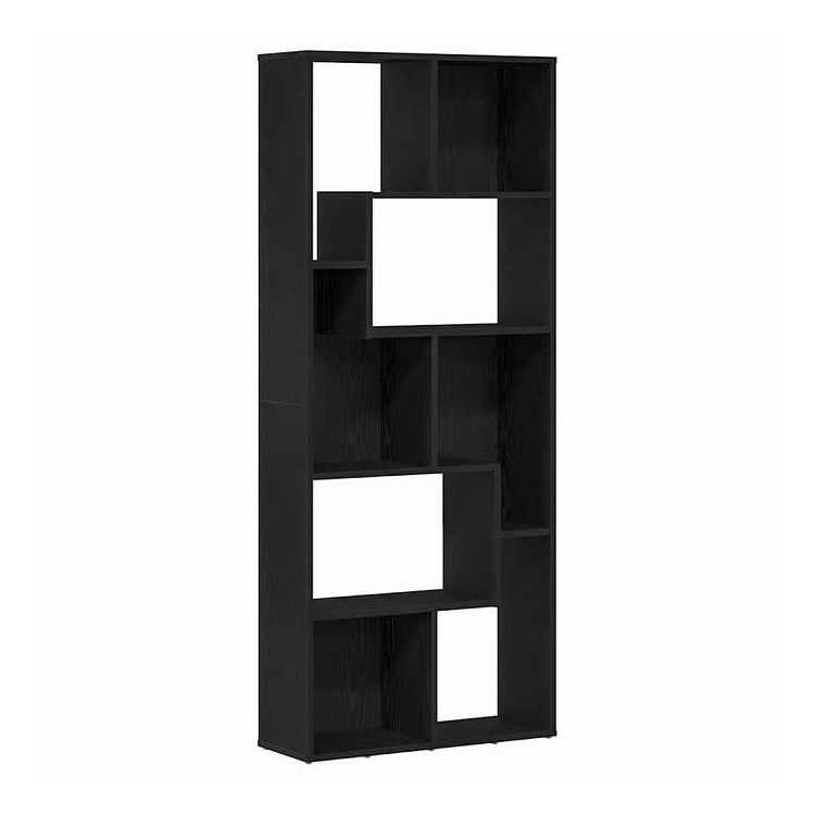 vidaXL ブックケース ブラックオーク 67x24x161 cm エンジニアードウッド 家具 棚 本棚・オープンラック(代引不可)【送料無料】