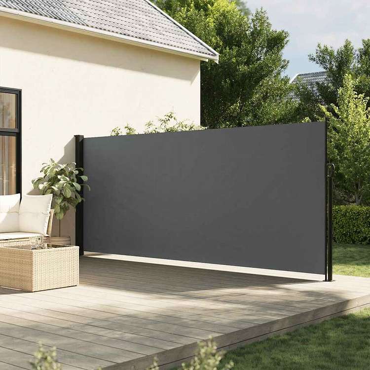 vidaXL 格納式サイドオーニング アントラシート 180x500 cmホーム&ガーデン 芝&ガーデン アウトドアリビング 屋外用傘・サンシェード(代引不可)|リコメン堂インテリア館