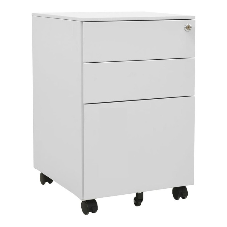 vidaXL モバイル ファイルキャビネット ライトグレー 39×45×60cm スチール 家具 キャビネット 収納 ファイル棚(代引不可) 8,216円
