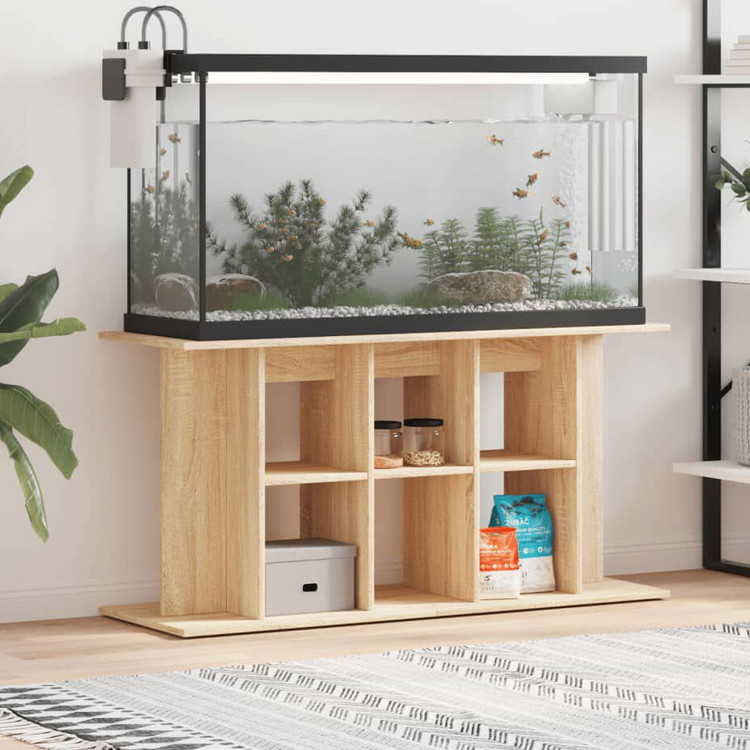 vidaXL 水槽スタンド ソノマオーク 120&times;40&times;60cm エンジニアードウッド 動物 ペット用品 ペット用品 魚用品 Aquarium Stands(代引不可)｜リコメン堂インテリア館