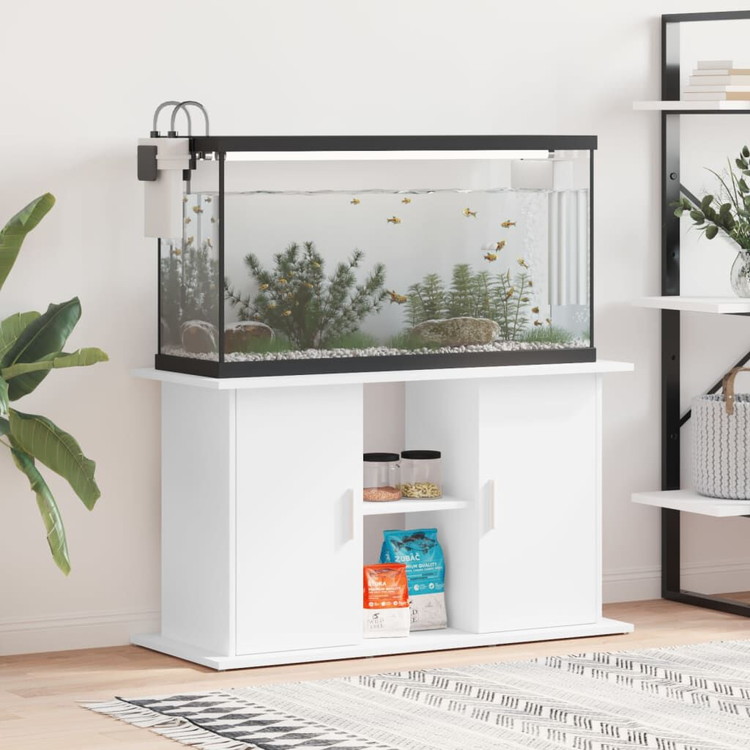 vidaXL 水槽スタンド ホワイト 101×41×58cm エンジニアードウッド 動物 ペット用品 ペット用品 魚用品 Aquarium Stands(代引不可)